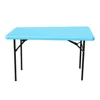 Folding Utility Table, Indoor Outdoor Use Patio Camp Party Table 48 by 24 Inch Baby Blue