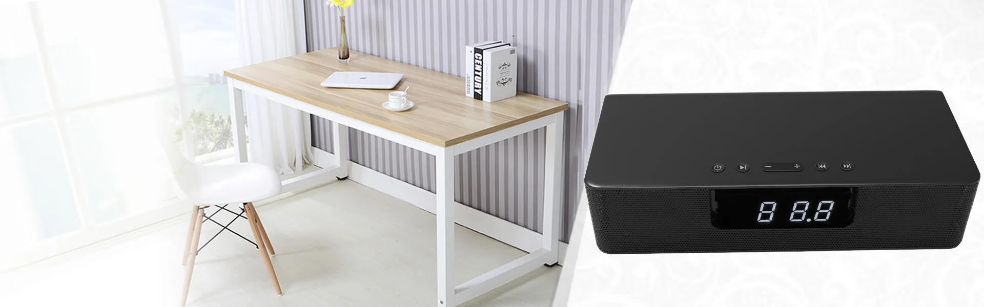 best budget compatible sound in 10W radio Wireless Bluetooth Speaker with display Remote Control wireless charger for party - ANKUX.COM
