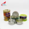 100ml 100g in stock empty round small food grade tuan tin can packaging for pet food and beef TC-78A