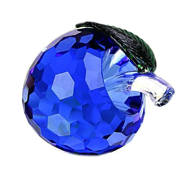 decorative colorful crystal apple gift for table decoration