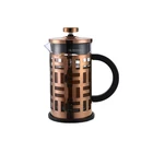 Borosilicate Glass Large Stainless Insulated 350ml 1000ml Manual Coffee French Press Machine