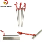 Camping Ti Titanium Peg Tent Stake Peg Spike Nail Camping Accessory Kit 8 Pcs