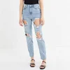 Destroyed High Rise Mom Jean