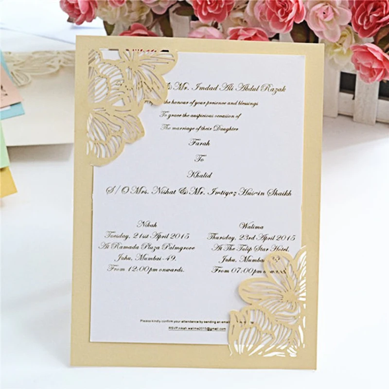 wedding favors gifts laser cut black pearl paper
