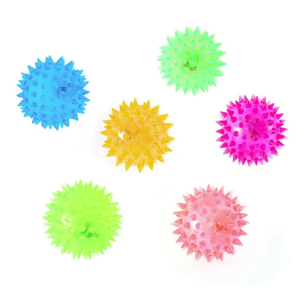 3pcs Dog Puppy Cat Pet Hedgehog Ball Rubber Bell Sound Ball Fun Playing Toy Hot Worldwide