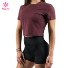 Wholesale Gym Wear Women Tapered Fit Custom Blank Crop Top T Shirt