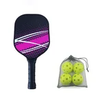 Amazon Hot Sale USAPA Tested PP Honeycomb Graphite Face OEM Pickleball Paddle Balls Bundle Pickle Balls Equipment