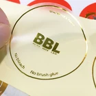 Clear Vinyl Transparent Labels Stickers Custom Transparent Gold Foil Sticker Label
