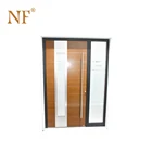 entrance aluminium clad wooden front doors