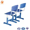 2018 hot selling top quality recycled furniture school double desk and plastic chair manufacturer