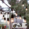 Weatherproof Patio String Lights Indoor Outdoor 48ft Commercial Christmas Lights Strand With 15 Hanging Sockets String Light