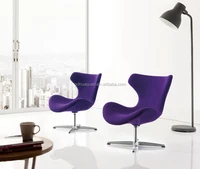 fancy design leisure swivel egg chair with aluminium feet