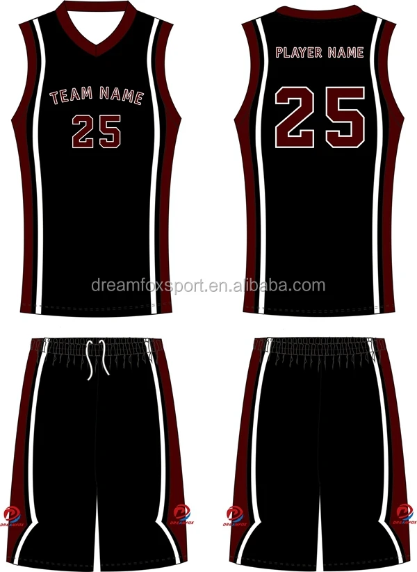 black and maroon basketball jersey