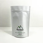 custom frosted white foil kraft stand up pouches