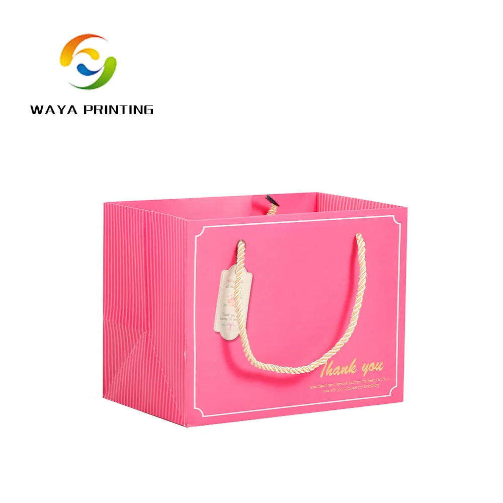 gift paper printing with twisted handle bag