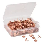 Wholesale flat head drawing pins office supplies rose gold safety thumb tacks