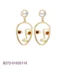 New arrival environmental protection color anti-allergic earrings high quality copper earring Fun face earrings for sale