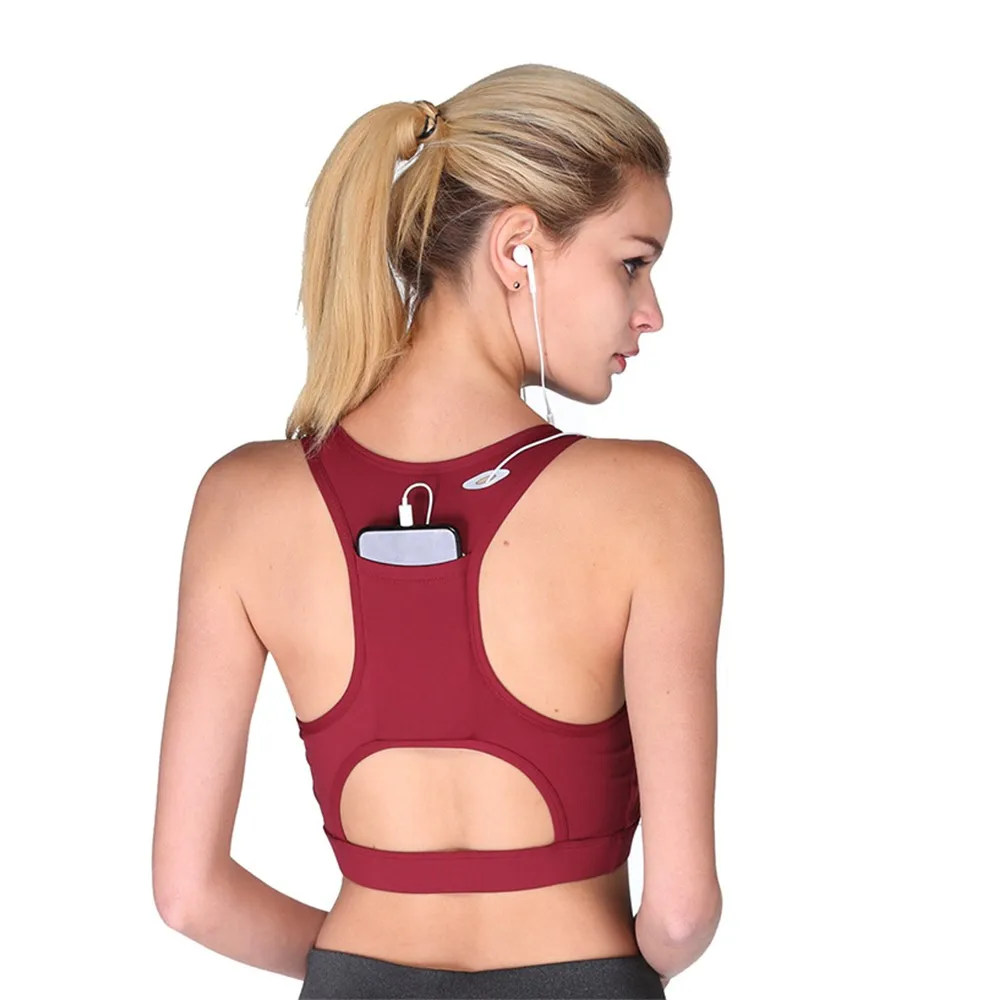 sports bra with phone pocket