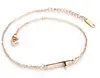 Fashion Chain Link Beach Anklets Rose Gold Plated Stainless Steel Cross Anklet Bracelet Foot Jewelry