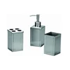 Stainless steel 3pcs sanitary ware square mat finish bath accessory bathroom set