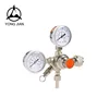 professional producer brass body and couver with plated low pressure co2 gas regulator