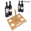 Standing Wine Picnic Table, Bamboo Wine Snack Table for Sand, Camping and Entertaining /Bamsira_Factory