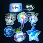 led acrylic badge pin programmable led name badge display