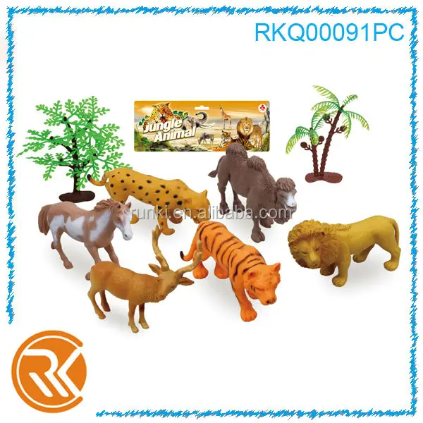 plastic jungle animal toys, zoo animal set toys, forest animal