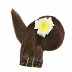 Silky straight wave 10 colors one piece clip in human hair extensions
