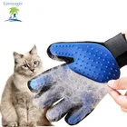 2 in 1 cats and dogs hair remover gentle deshedding brush silicone right and left hand top pet grooming massage glove