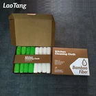 Natural fiber ecofriendly cleaning wipes for household bamboo dish cleaning cloth dish towel set