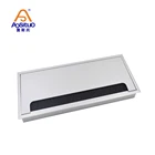 Aluminum desktop table cable outlet socket rectangular management grommet