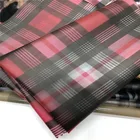 Recycled Synthetic 0.2Mm Plaid Print Embossed Soft Tpu Leather Fabric For Raincoat