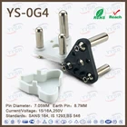 3 pin 16amp south Africa plug insert