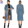 2018 trending products new wholesale casual fashion oversized long denim jean jacket women's coat