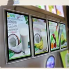 Super slim crystal led light box for fast food restaurant menu board