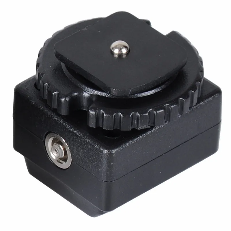 NICEFOTO Flash Hot Shoe Adapter with 3.5mm PC Sync Socket for Canon SLR Camera Converter Used for Nikon Flash C-N2 (2)