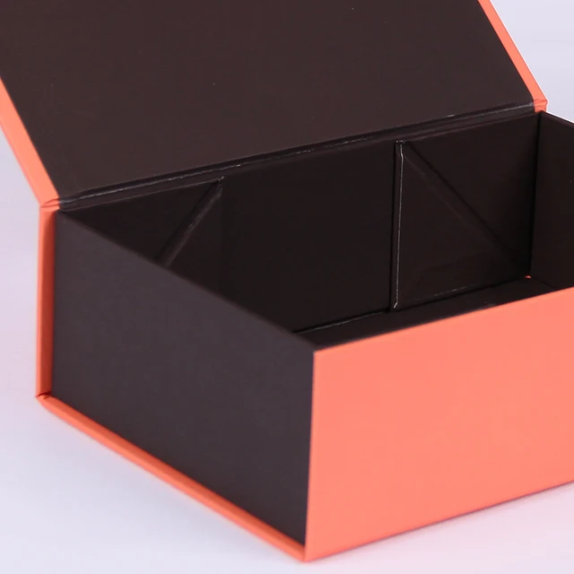 cardboard collapsible flip top gift boxes with magnetic closure