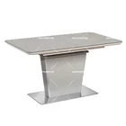 Dinning room design extendable special tempered glass modern table