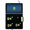 desktop advertising screen phone charge station indoor wall mounted charging digital signage display tablettop 4 door charge bay