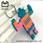 Unique design Custom rubber or silicone emoji keychain with logo