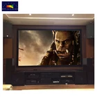 Best price of Soft white pvc waterproof fabric for 4K/3D/HD/UHD home theater fixed frame silver projection screen
