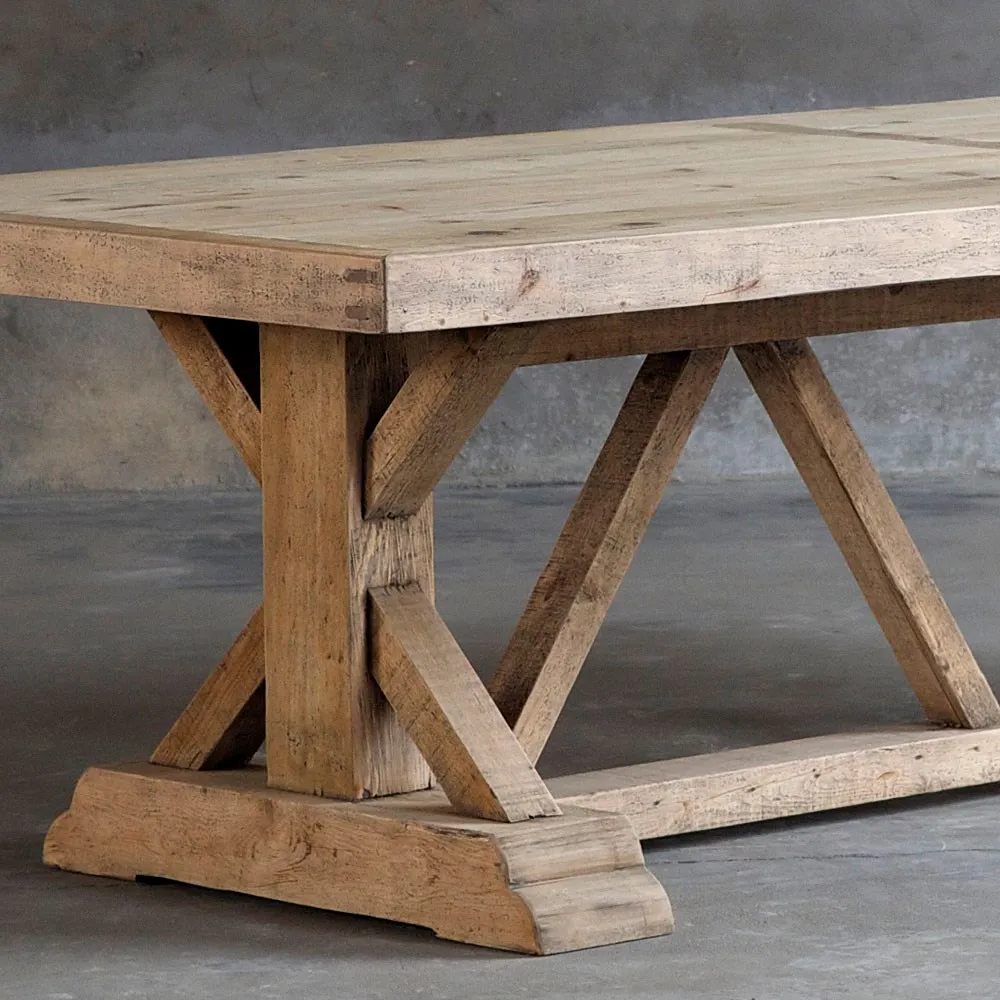 Reclaimed elm dinning table