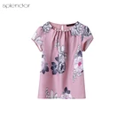 Promoting Breathable Acrylic O-Neck Orange Striped Short Lady Blouse Top Shirt With Button
