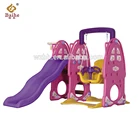 2019 tsunami indoor small plastic tube slide with swings for kids