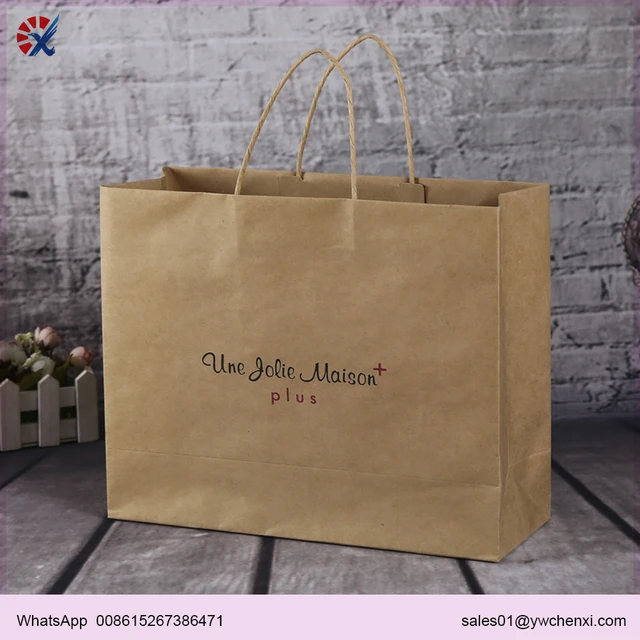 recycled luxury craft gift carry shopping brown kraft paper bag