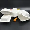 eco friendly bagasse clamshell take away box go green biodegradable fast food packaging box for burger