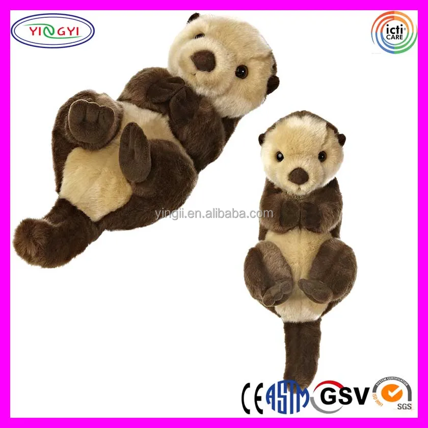 c207 luxury fur sea otter plush toys animal stuffed brown