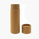 Paper Packaging 0.3oz Wholesale Biodegradable Black Cardboard Push Up Paper Lip Balm Packaging Tube
