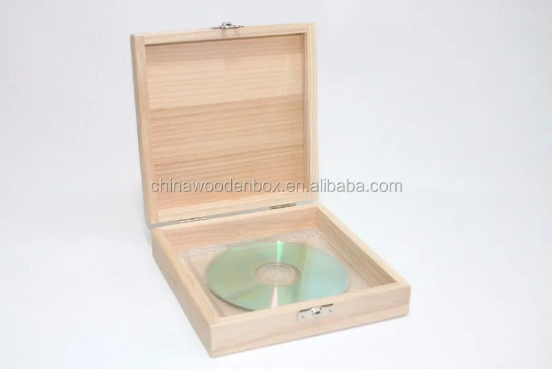 solid wood gift box wooden cd packaging box